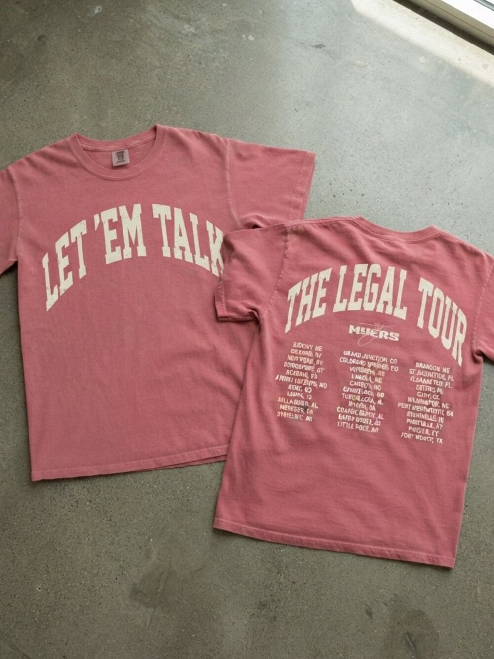 The Legal Tour Let Em Talk Graphic Vintage T-Shirt